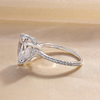 3.00CT Heart Shape Diamond Hidden Halo Pave Engagement Ring