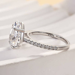 3.00CT Pear Cut Diamond Pave Engagement Ring