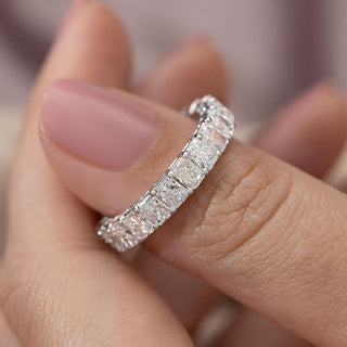 Radiant Cut Diamond Full Eternity Wedding Band