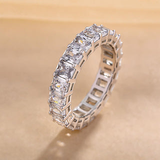 Radiant Cut Diamond Full Eternity Wedding Band