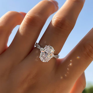 4.00CT Oval Cut Diamond Infinity Antique Engagement Ring