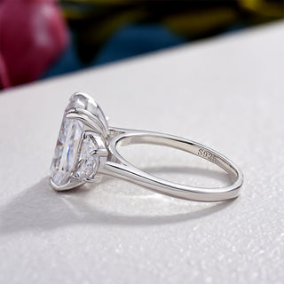 5.00CT Radiant Cut Diamond Three Stone Engagement Ring