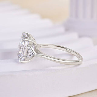 4.00ct Radiant Cut Diamond Three Stone Engagement Ring