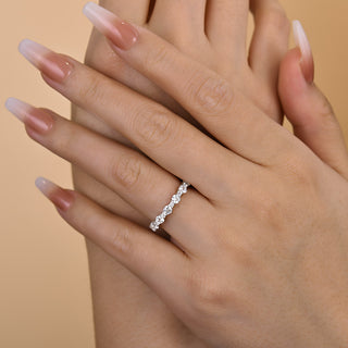 Round Brilliant Cut Diamond Full Eternity Wedding Band