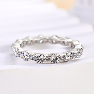 Round Brilliant Cut Diamond Full Eternity Wedding Band