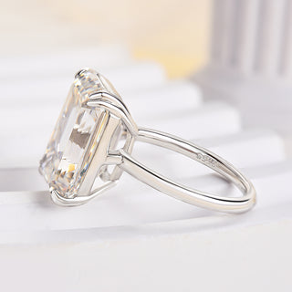 11.5CT Emerald Cut Diamond Solitaire Engagement Ring