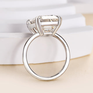 11.5CT Emerald Cut Diamond Solitaire Engagement Ring