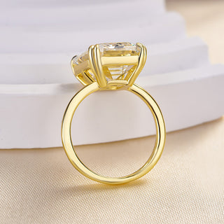 10.00CT Emerald Cut Diamond Solitaire Engagement Ring