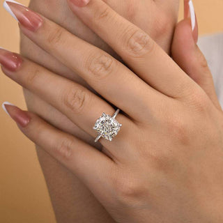 6.00ct Cushion Cut Diamond Solitaire Engagement Ring