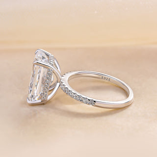 7.00ct Radiant Cut Diamond Hidden Halo Pave Engagement Ring
