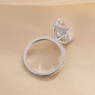 7.00ct Radiant Cut Diamond Hidden Halo Pave Engagement Ring