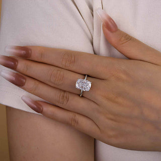 5.00ct Cushion Cut Diamond Hidden Halo Engagement Ring