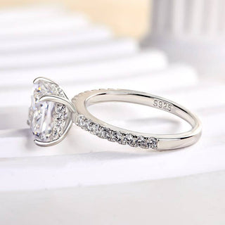 2.00ct Princess Diamond Pave Hidden Halo Engagement Ring