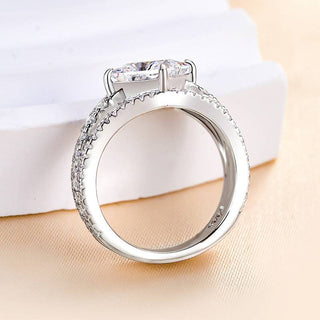2.00CT Princess Cut Diamond Split Shank Pave Engagement Ring