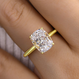 3.00CT Cushion Cut Diamond Solitaire Engagement Ring