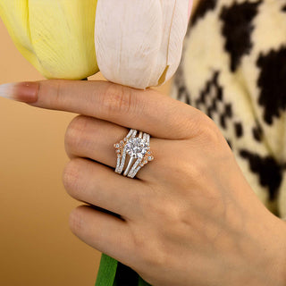 3.50CT Round Cut Diamond Antique Engagement Ring Set