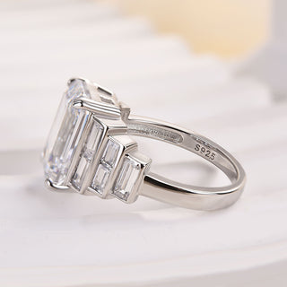 5.00CT Emerald Cut Diamond Antique Engagement Ring