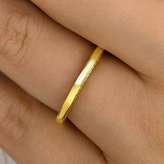 1.80 mm 925 Silver Plain Minimalist Squire  Wedding  Band