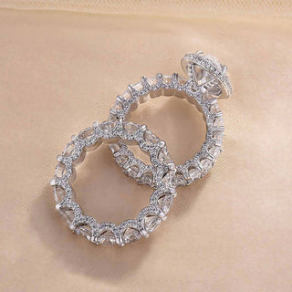 5.00CT Oval Cut Diamond Hidden Halo Pave Antique Engagement Ring Set