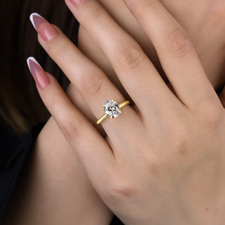 3.00CT Oval Cut Diamond Hidden Halo Engagement Ring