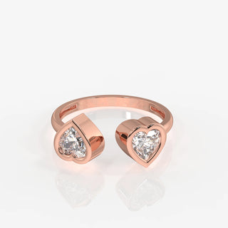 2.00CT Herat Shape Diamond Open Unique Engagement Ring