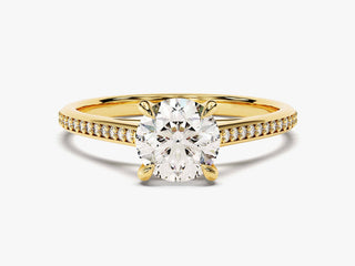 2.0CT round moissanite ring with secure channel setting and polished band for a sophisticated look