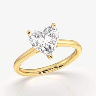 1.00CT Heart Shape Diamond Solitaire Engagement Ring