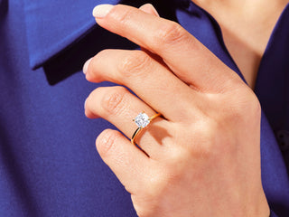 Statement 3.0 Carat Cushion-Cut Moissanite Solitaire Ring in Gold or Platinum