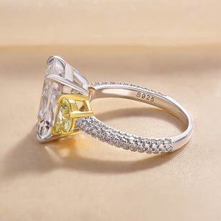 4.00CT Radiant Cut Diamond Three Stone Antique Engagement RING