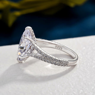 3.00CT Marquise Cut Diamond Split Shank Engagement Ring
