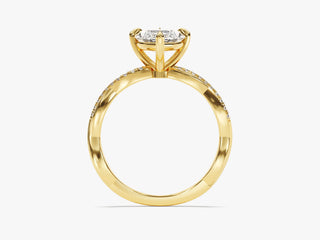 The Flattering Cut: Marquise Moissanite Twisted Pave Ring 