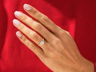 The Infinity Sparkle: 1 Carat Moissanite & Pave Diamond Engagement Ring