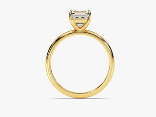 Timeless Asscher-cut moissanite solitaire ring in rose gold for proposals