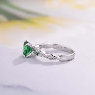 3.00CT Green Round Cut Diamond Infinity Engagement Ring