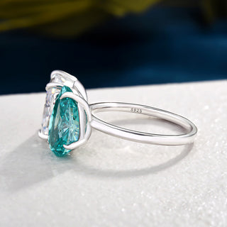 9.00CT Pear & Cushion Cut Diamond Toi Et Moi Engagement Ring