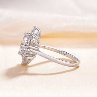 3.00ct Round Brilliant Cut Diamond Cluster Halo Engagement Ring