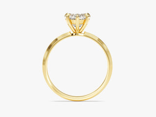 Unique Heart Cut Moissanite Solitaire