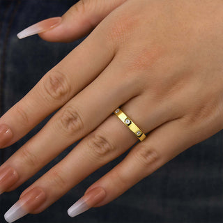 Round Moissanite Diamond Full Eternity Wedding Band