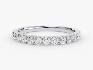 Round Moissanite Diamond Full Eternity Wedding Band
