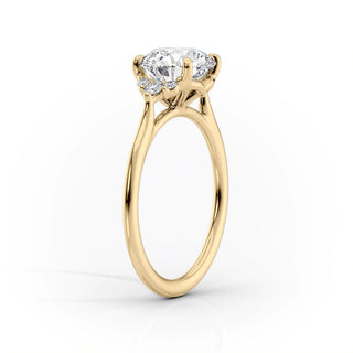 2.00CT Round Cut Diamond Cluster Proposal Ring