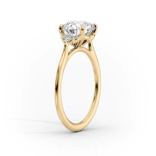 2.00CT Round Cut Diamond Cluster Proposal Ring