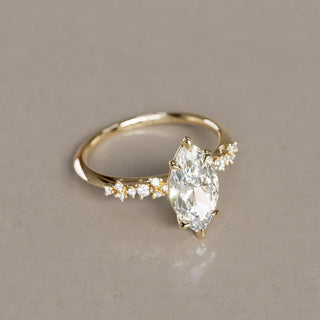 5.00CT Marquise Cut Diamond Cluster Unique Engagement Ring