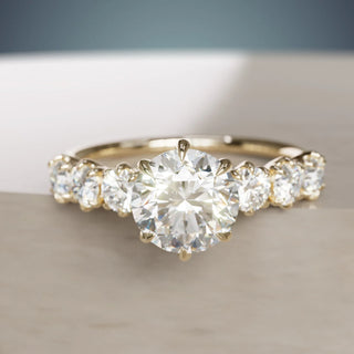 4.00CT Round Cut Diamond Cluster Unique Engagement Ring