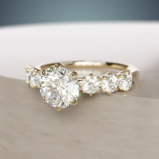 4.00CT Round Cut Diamond Cluster Unique Engagement Ring