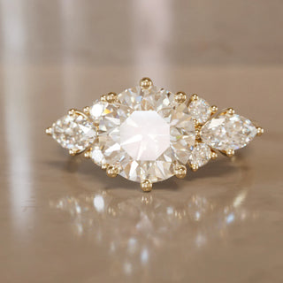 2.50CT Round Cut Cluster Unique Engagement Ring