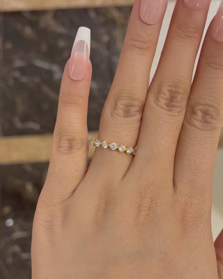 Round Moissanite Diamond Full Eternity wedding Band