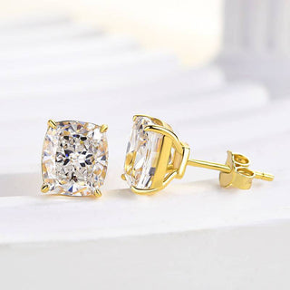 2.0CT Cushion Moissanite Diamond Stud Earrings