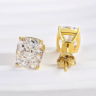 2.0CT Cushion Moissanite Diamond Stud Earrings