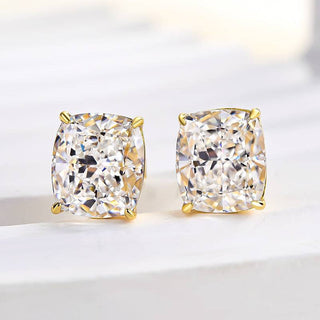 2.0CT Cushion Moissanite Diamond Stud Earrings