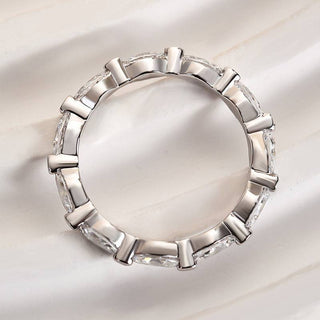 Marquise & Round Moissanite Diamond Full Eternity Wedding Band